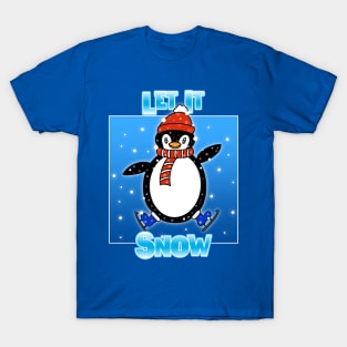 FUNNY Penguin Let It Snow T-Shirt